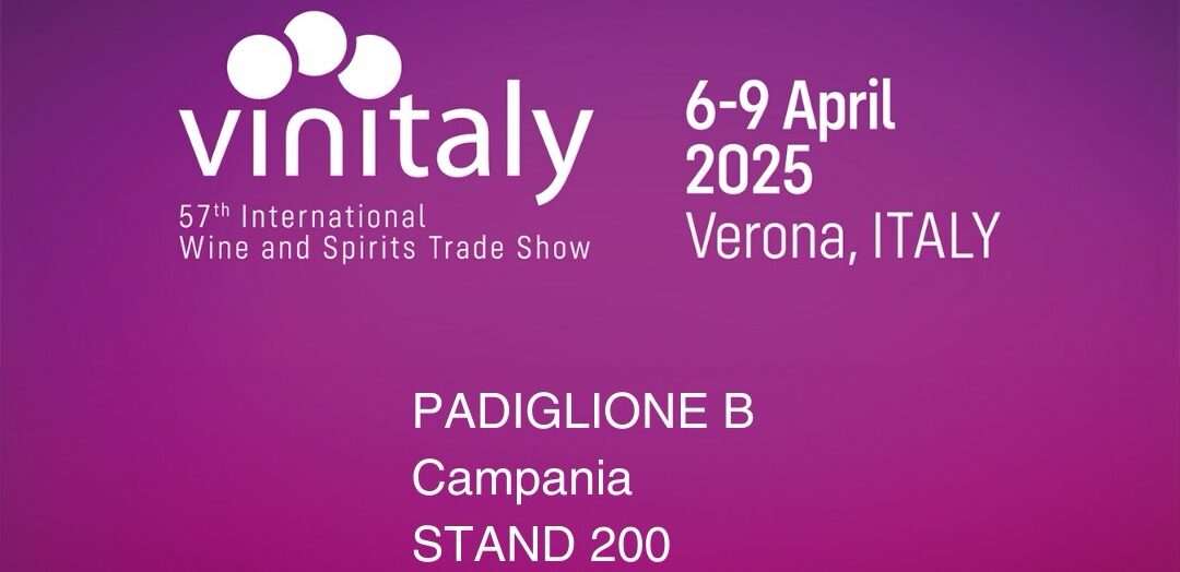 Vi aspettiamo a Vinitaly dal 6 al 9 Aprile